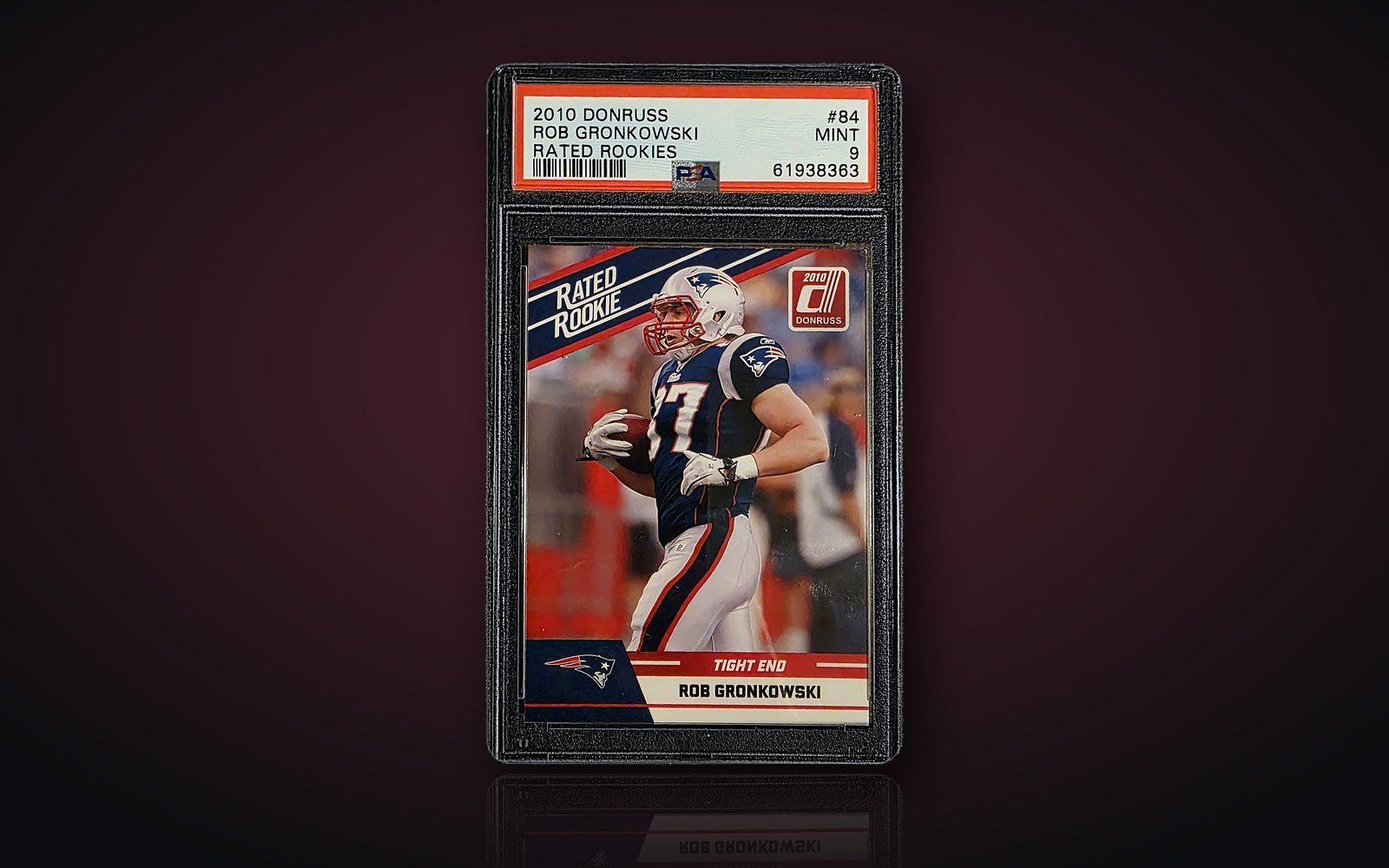 2010 Donruss Rated Rookie #84 Rob Gronkowski, PSA 9