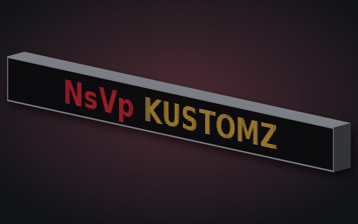 3D-printed case for a 5-panel LED matrix banner