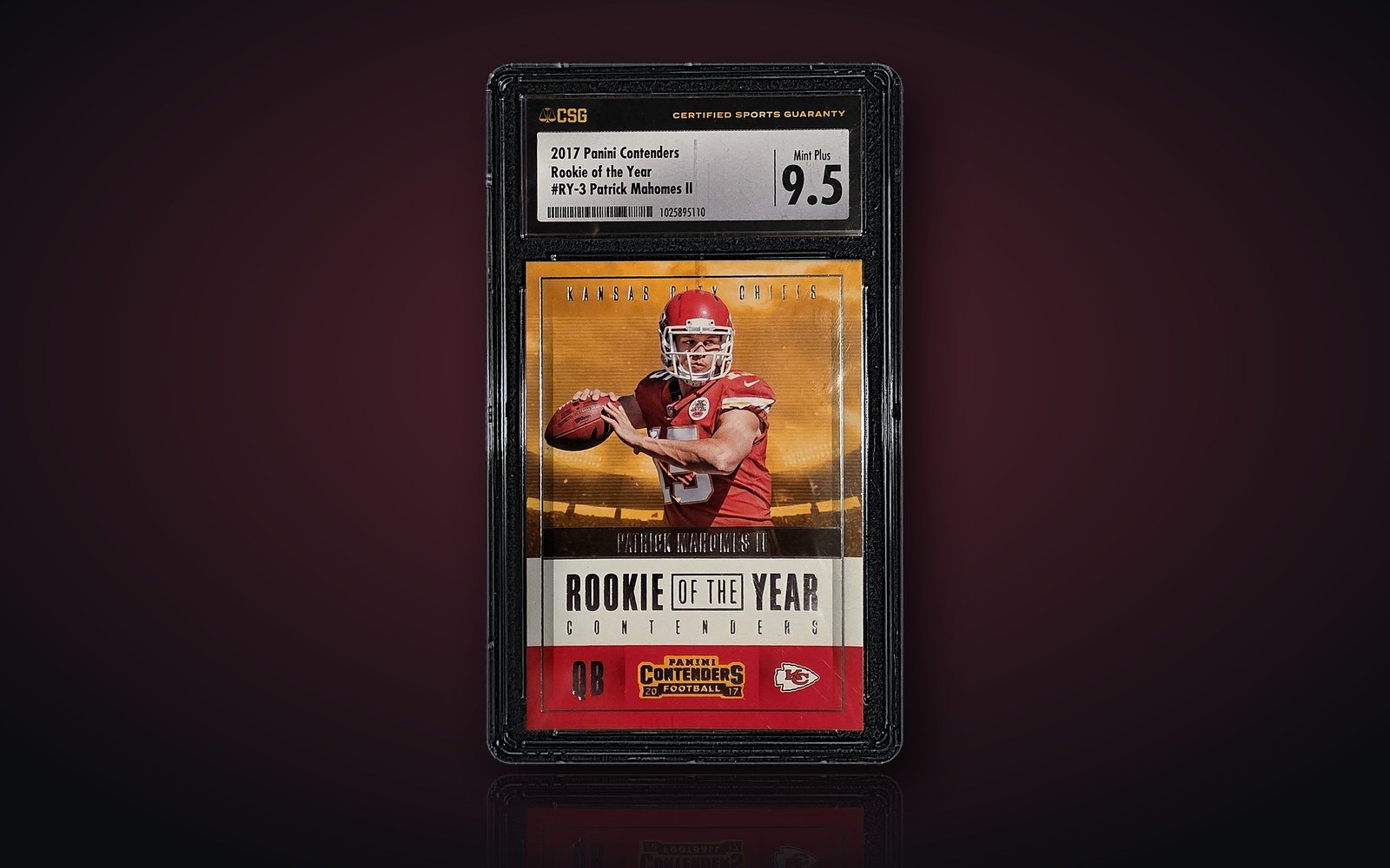 2017 Contenders Rookie of the Year Patrick Mahomes II, CSG 9.5