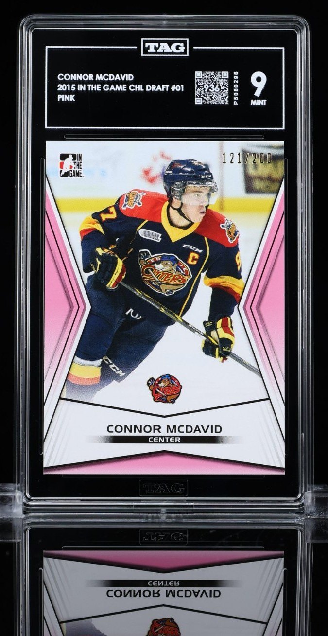 TAG slab photo of the McDavid card front