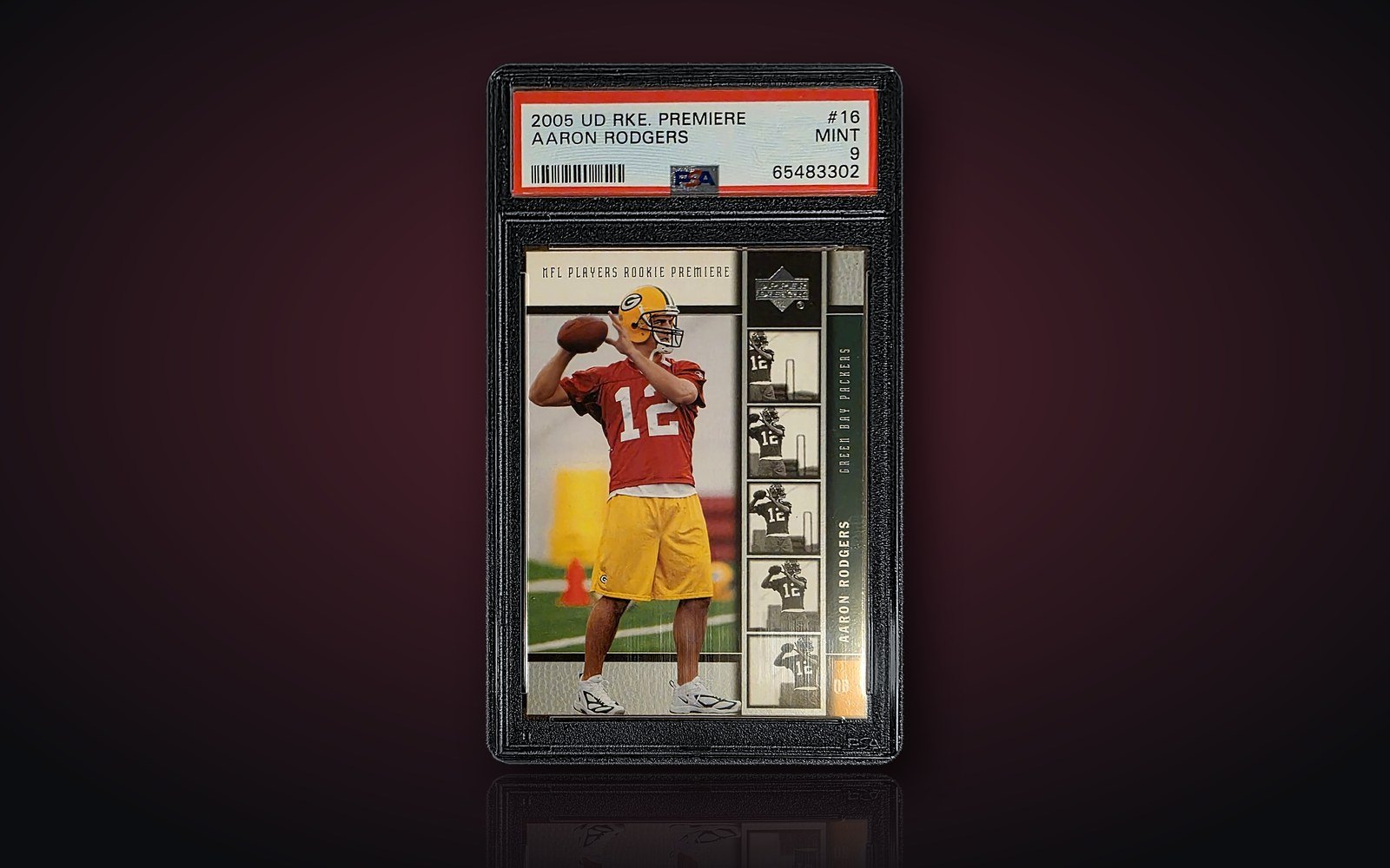 2005 Upper Deck Rookie Premiere #16 Aaron Rodgers, PSA 9