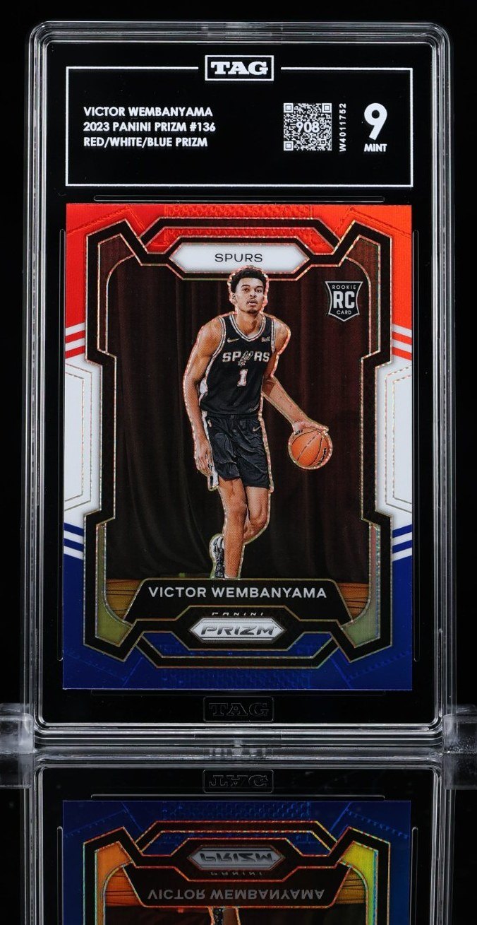TAG slab photo of the Wembanyama card front